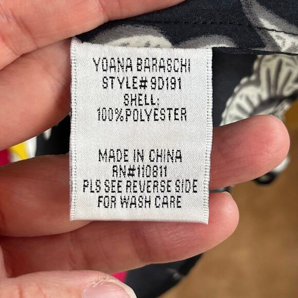 Yoana Baraschi Women's Faux Wrap Mini Dress Floral Colorblock Size 2 - Picture 7 of 8